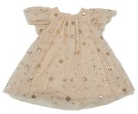 Světlerůžové tylové šaty s flitry Primark