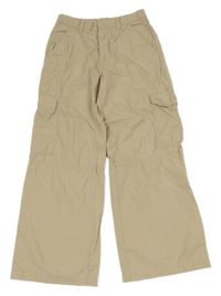 Béžové plátěné kalhoty s kapsami H&M