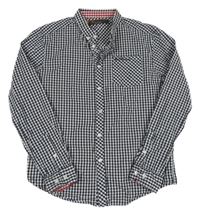 Tmavomodro-bílá kostičkovaná košile Ben Sherman