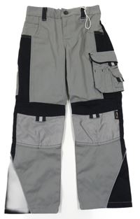Šedo-černé outdoorové kalhoty s kapsami TopCraft