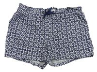 Tmavomodro-bílé vzorované kraťasy H&M