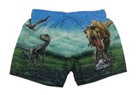 Modro-zelené plážové kraťasy s diny - Jurský svět H&M