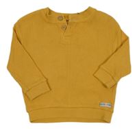 Hořčicová vzorovaná mikina 