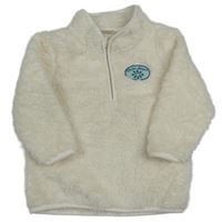 Bílá chlupatá mikina s nášivkou Impidimpi