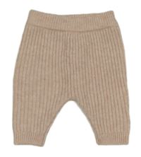 Růžové žebrované pletené tepláky George