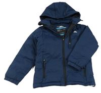 Tmavomodrá šusťáková zimní funkční bunda s kapucí Trespass