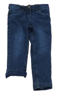 Tmavomodré teplákové podšité skinny rifle Pocopiano