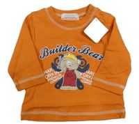 Nové - Oranžové triko s medvídkem a nápisy Early Days
