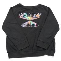 Tmavošedá mikina s nápisem Next