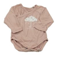 Růžové zavinovací body s deštníkem 