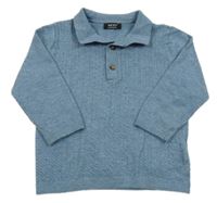 Světlemodrý svetr s límečkem Next