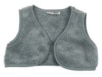 Šedá huňatá vesta Ergee