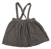 Antracitová manšestrová laclová sukně H&M