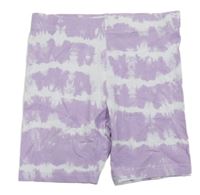Lila-bílé pruhované elastické kraťasy Primark