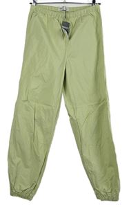 Dámské světlezelené plátěné cuff kalhoty Primark 