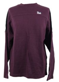 Dámská vínová oversized mikina s nápisem Pink 