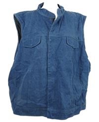 Pánská modrá riflová motorkářská vesta Texpeed 