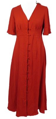 Dámské červené košilové midi šaty F&F