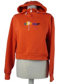 Dámská červená crop mikina s logem a kapucí Ellesse 