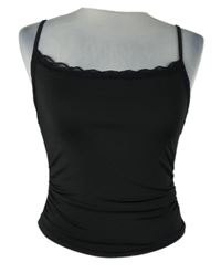 Dámský černý crop top s krajkou Shein vel. 32