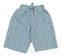 Modré květinové cullotes kalhoty Primark