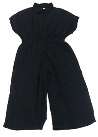 Černý culottes kalhotový overal TU