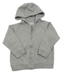 Světlešedá propínací mikina s kapucí Matalan