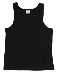 Černý žebrovaný crop top Y.F.K.