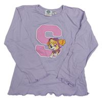 Fialové triko s Paw Patrol Nickelodeon