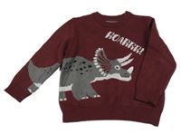 Vínový svetr s dinem Nutmeg