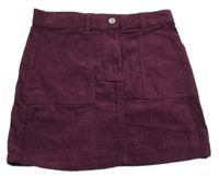 Lilková manšestrová sukně Kylie