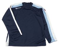 Tmavomodro-modro-bílá sportovní mikina s logem