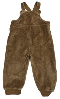 Hnědé žebrované sametové laclové kalhoty Mayoral