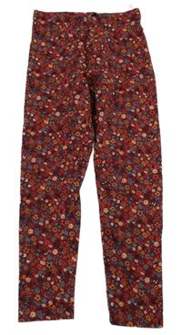 Vínové květinové tregíny C&A