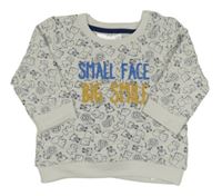 Světlešedá mikina se zvířaty a nápisem Ergee