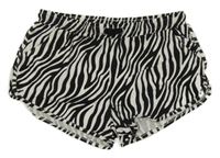 Čern-bílé vzorované bavlněné kraťasy Page one young