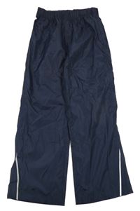 Tmavomodré šusťákové nepromokavé funkční kalhoty Crivit