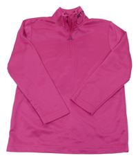 Fuchsiové sportovní triko se zipem craft