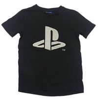 Černé tričko s logem -PlayStation