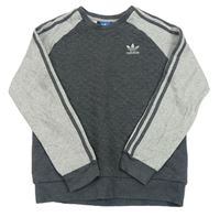 Tmavošedo-šedá mikina Adidas