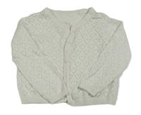 Bílý propínací svetr se srdíčky Matalan