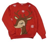 Červený svetr se sobem Primark