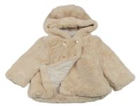 Světlerůžový kožešinový podšitý kabátek s kapucí F&F