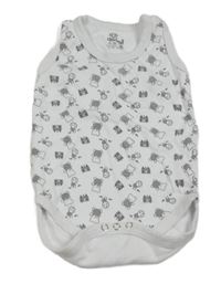 Bílé body s medvídky 