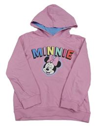 Růžová mikina s Minnie a kapucí Disney