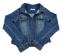 Tmavomodrá teplákovo/riflová crop bunda Orchestra