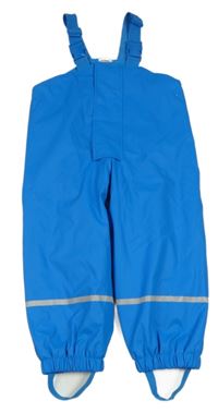 Modré voděodolné zateplené laclové kalhoty 