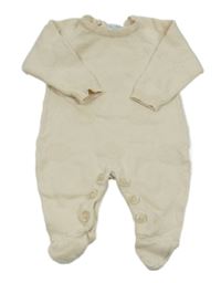 Světlebéžový pletený overal s puntíky 