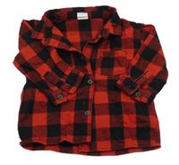Černo-červená kostkovaná košile H&M
