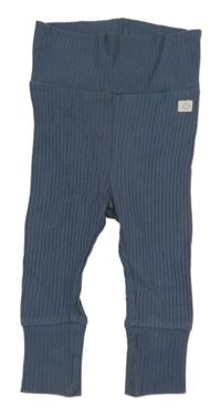 Modrošedé žebrované tepláky H&M